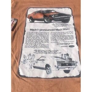 1969 Ford Mustang Mach 1 T Shirt L Graphic Tee Muscle Car Enthusiast Classic NWT